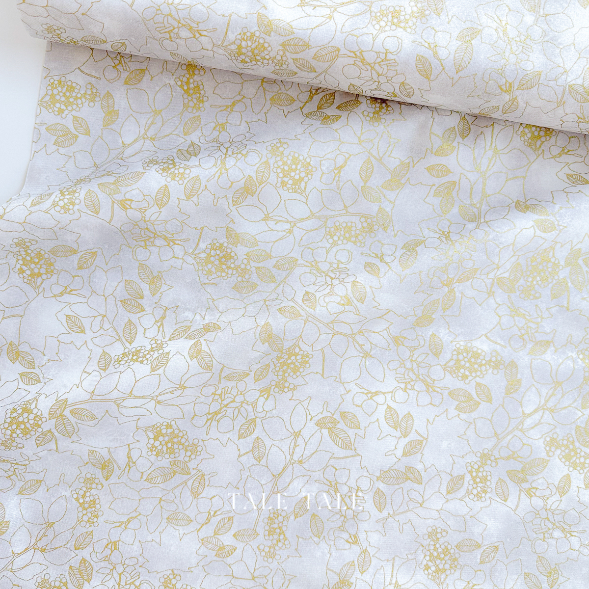 美國品牌燙金布-金線葉-米-AWHDM-22967-155-2