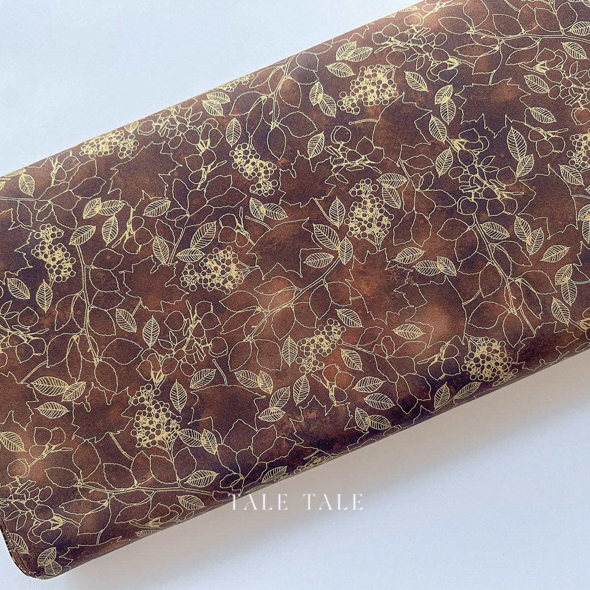 美國品牌燙金布-金線葉-咖-AWHDM-22967-323-3