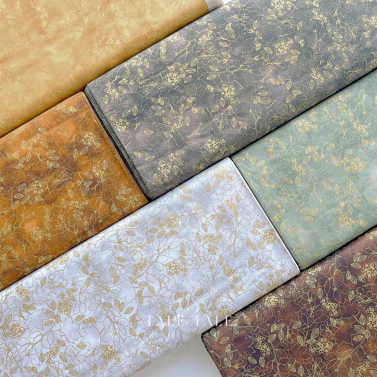 美國品牌燙金布-金線葉-六色-DM-2