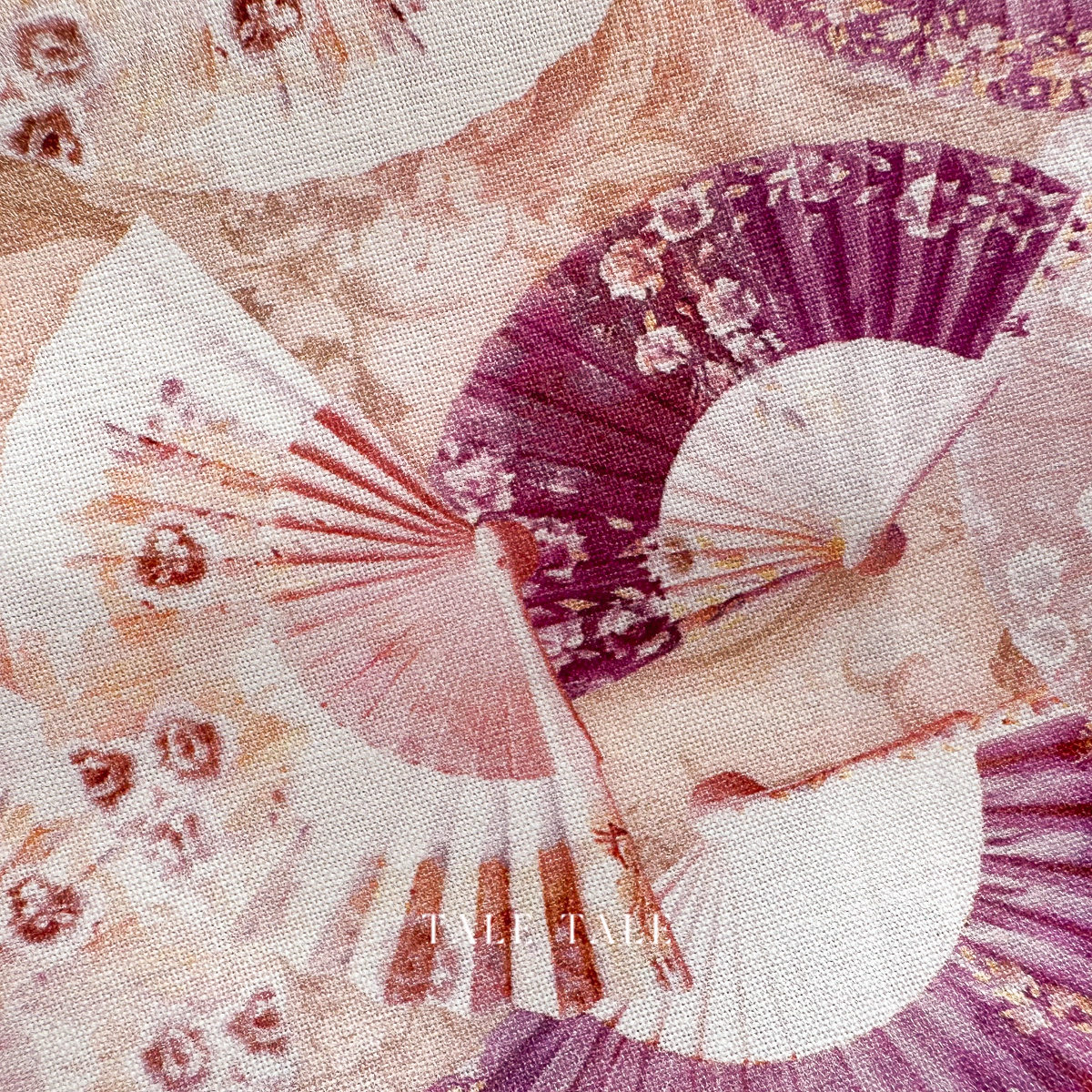 美國品牌棉布-古典舞扇-粉-SRKD-23270-226-1