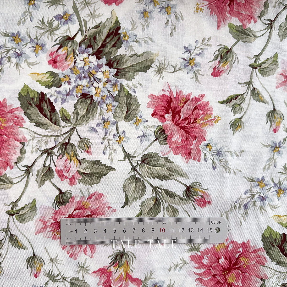 美國品牌棉布-馬洛花開-白底-10940-E-2