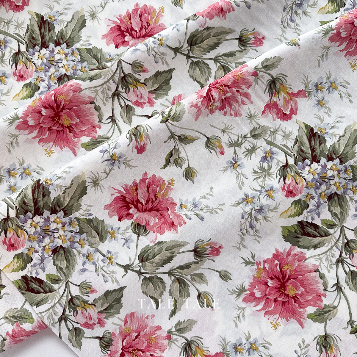 美國品牌棉布-馬洛花開-白底-10940-E-6