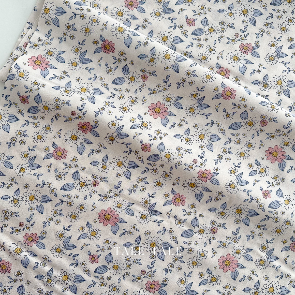 美國品牌棉布-素描小碎花-米-Y4567-55-5