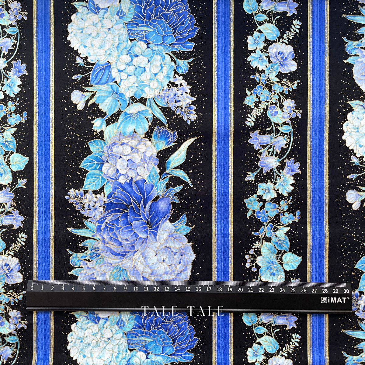 美國品牌燙金布-慕雪墜華-邊條-ESCAPADE-CM3792-BLACK-1