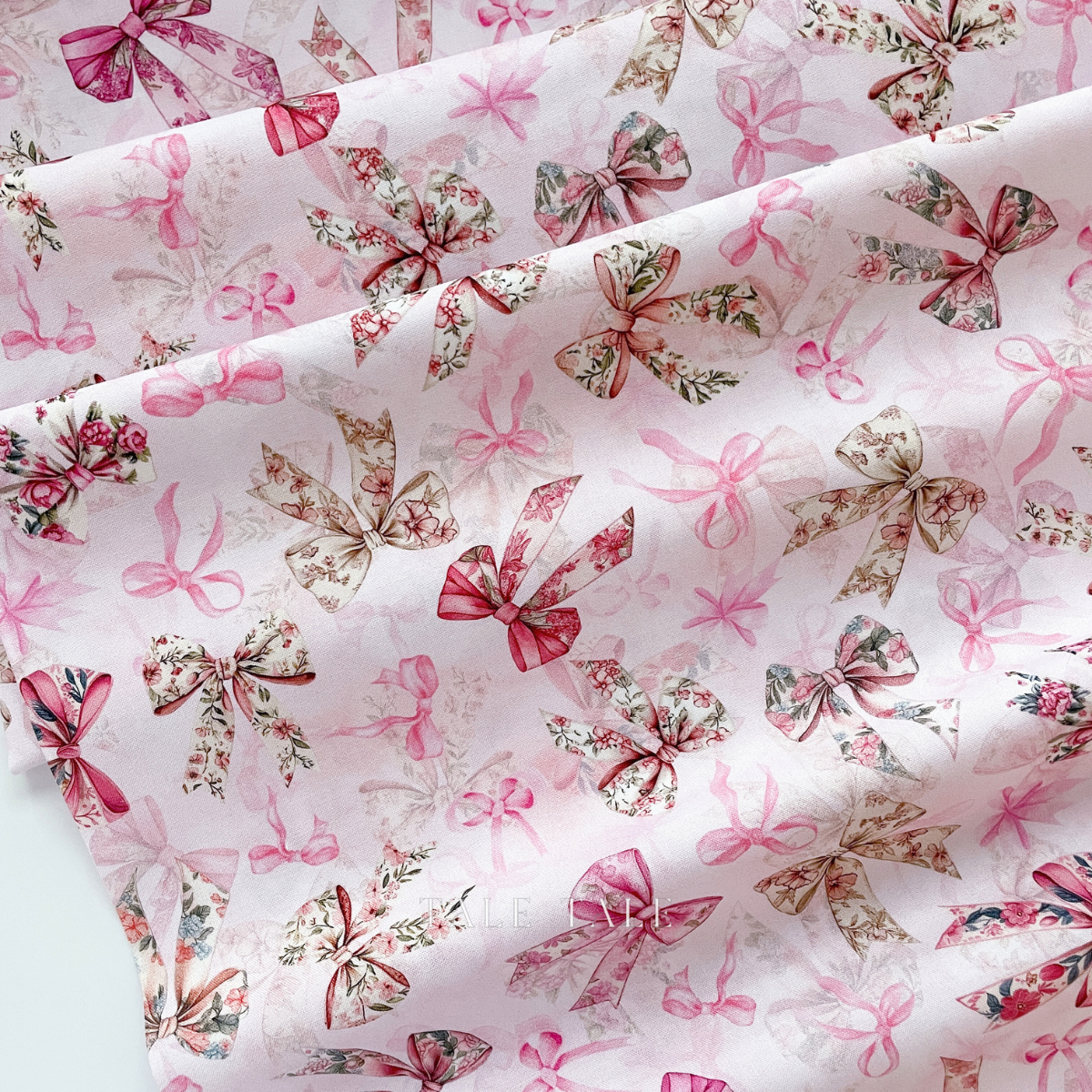 美國品牌棉布-蝴蝶結盛會-粉-X5660-391-1