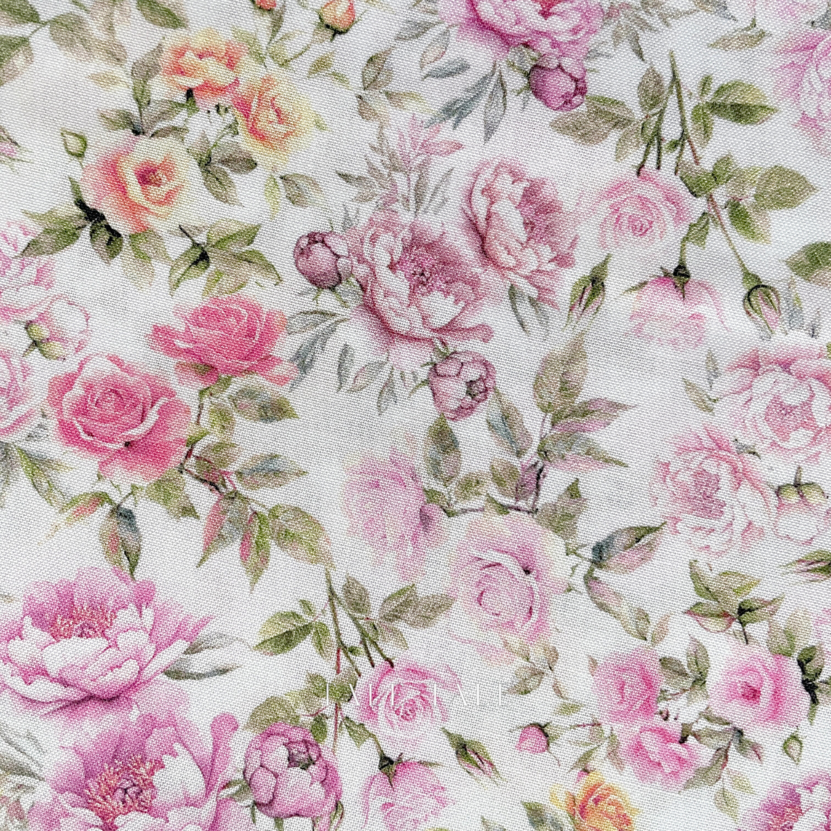 美國品牌棉布-玫瑰茶會-米-X5658-153-1