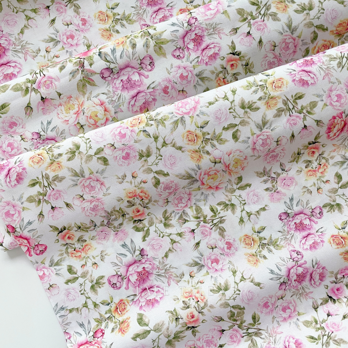 美國品牌棉布-玫瑰茶會-米-X5658-153-2