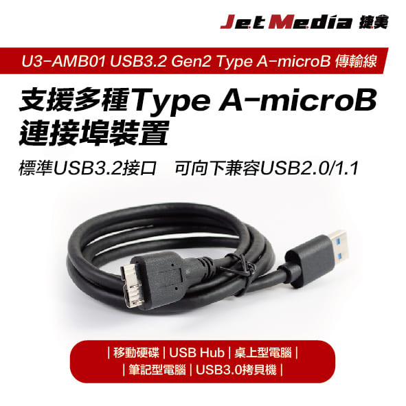 USB3.1 Gen2 A-Micro 公對公傳輸線繁中詳情頁-4