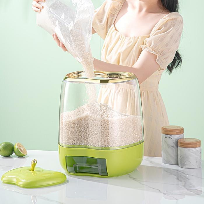 LUX (5kg/10kg) Apple Rice Grain Bucket Kitchen torage/ Bekas Beras L160
