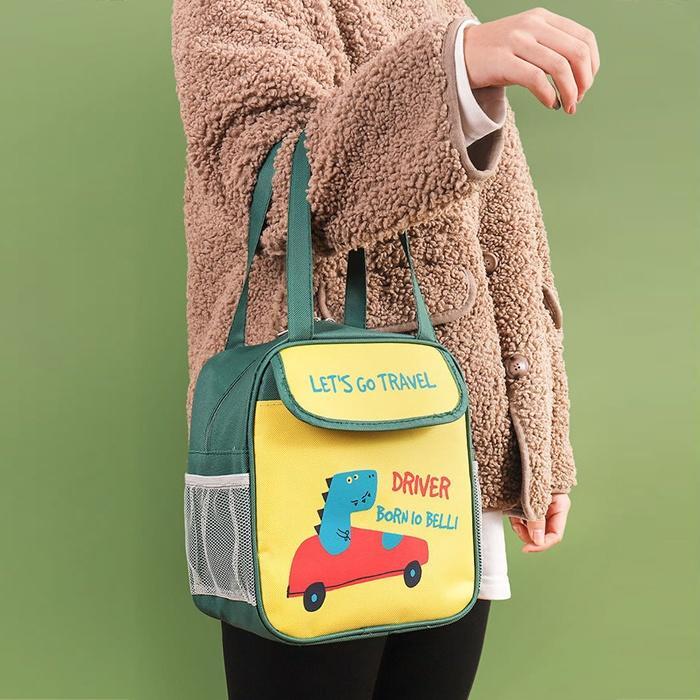 New Portable quare Cute Cartoon Hot & Cold Insulation Meal Lunch Box torage Bag HM544