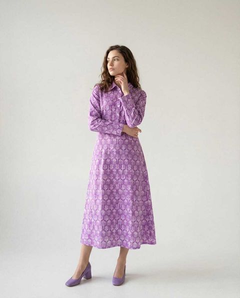 A-line Collar Purple 1