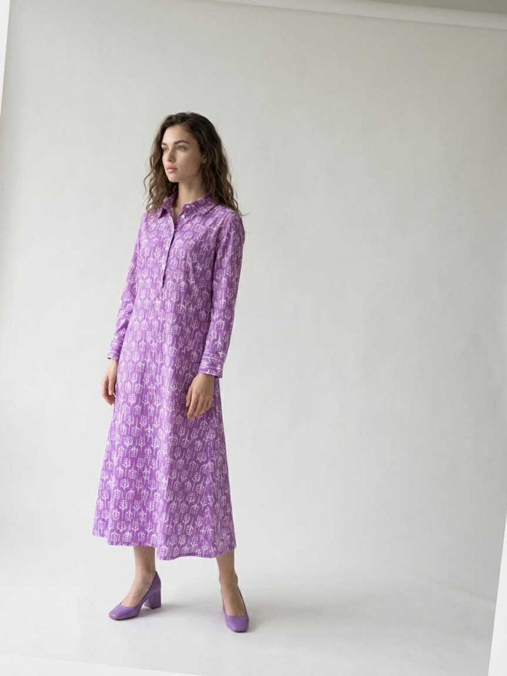 A-line Collar Purple 3