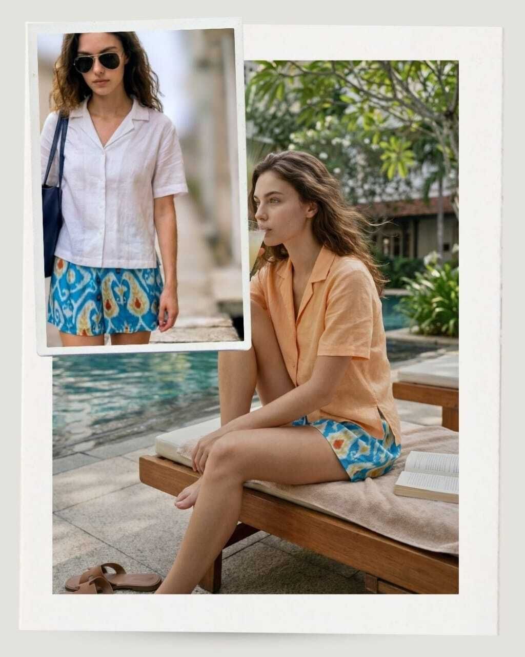 AAC Shorts Blue Ikat 2