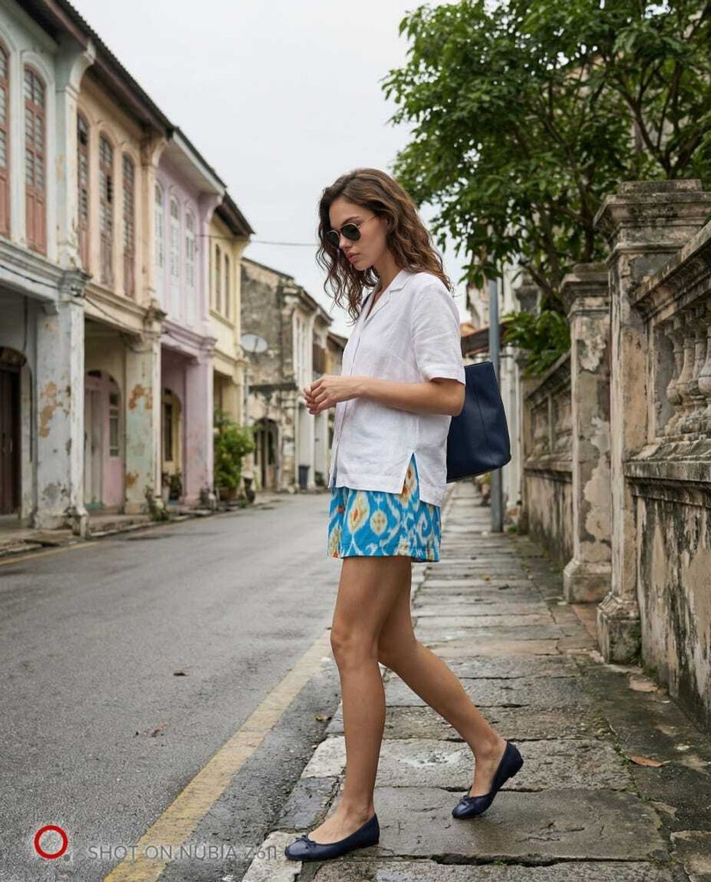 AAC Shorts Blue Ikat 1