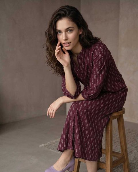 A-line Nayo Maroon 2