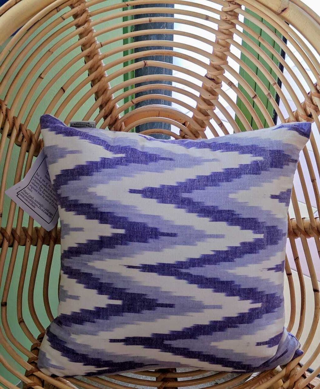CC ikat chevron beige blue 45 horizontal 2
