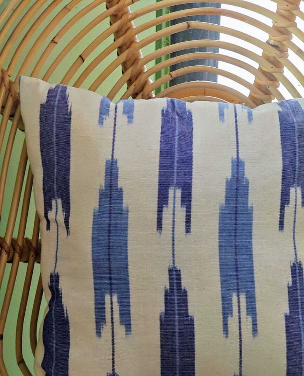CC ikat chevron beige blue 45 3