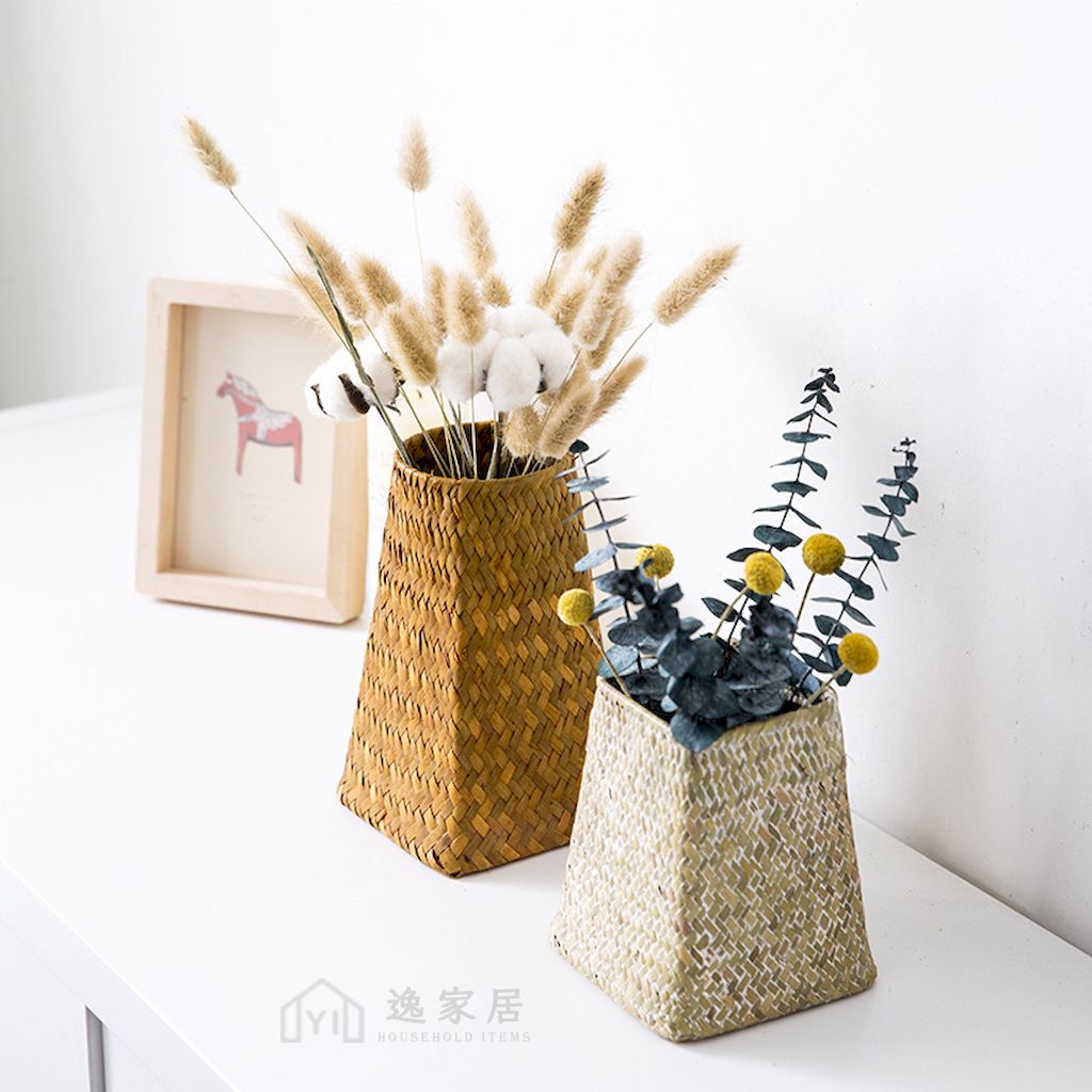 手工海藻編織花瓶 (10)