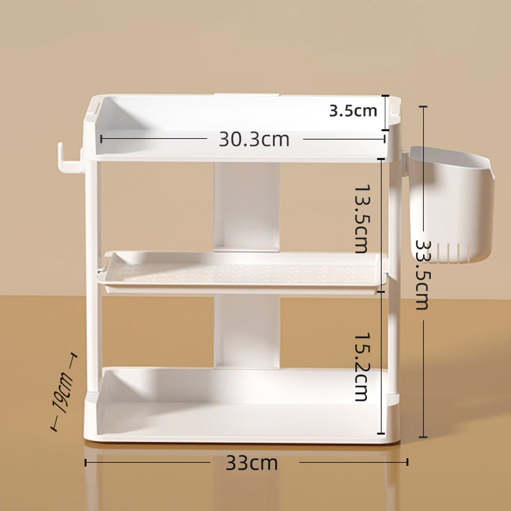 北歐桌上型收納層架 白色 ins風-首圖11 (1)