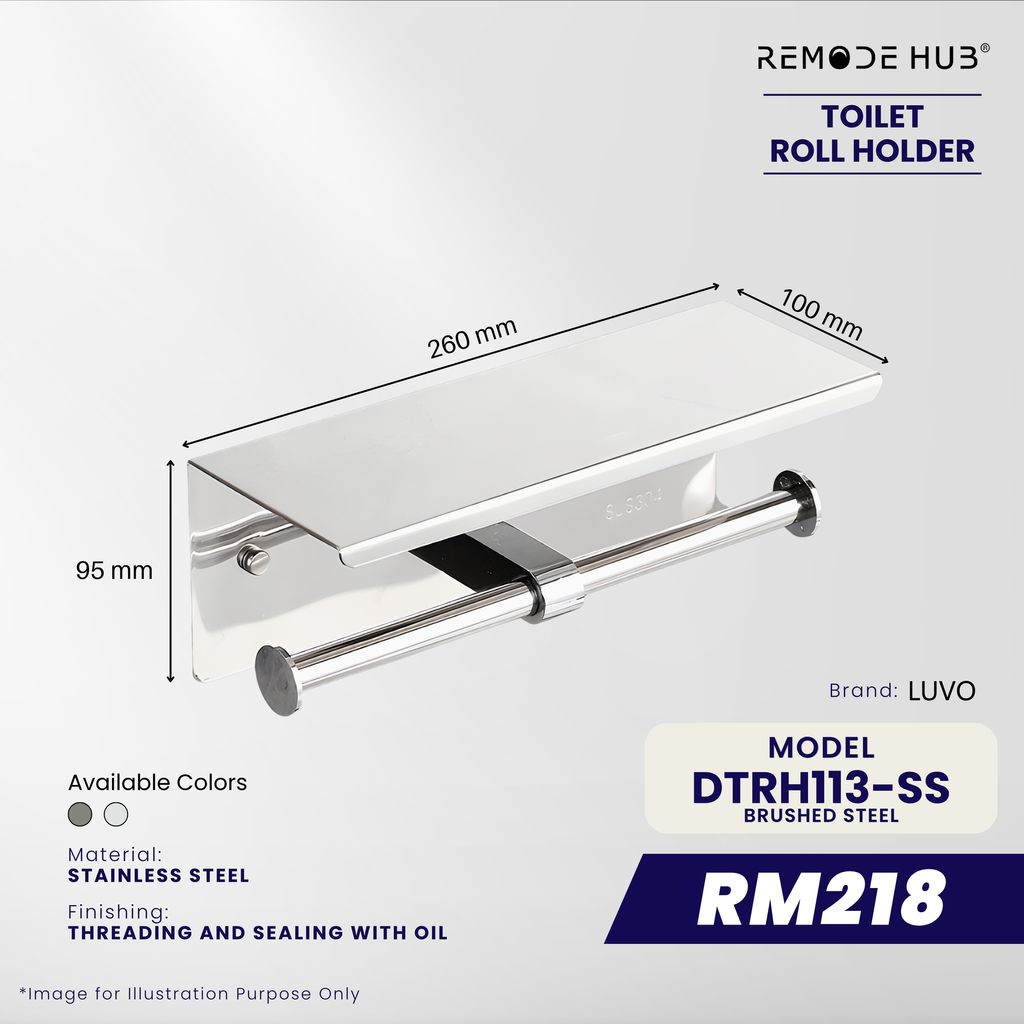 DTRH113-SS-BRUSHED STEEL