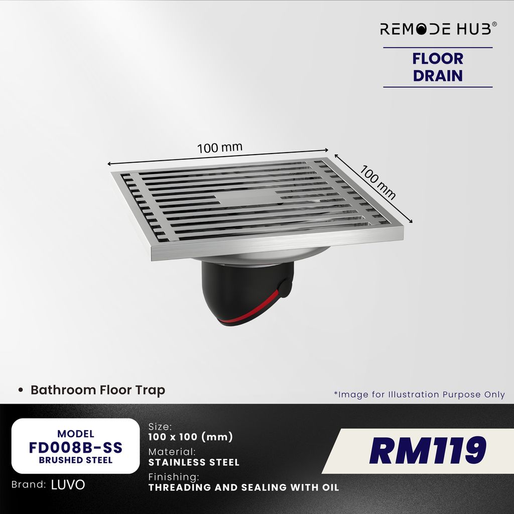 FD008B-SS-BRUSHED STEEL