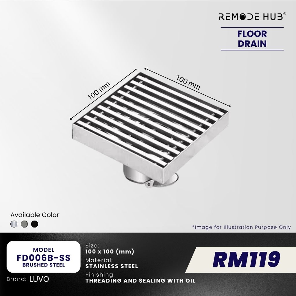 FD006B-SS-BRUSHED STEEL