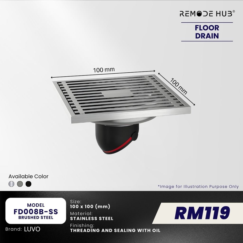 FD008B-SS-BRUSHED STEEL