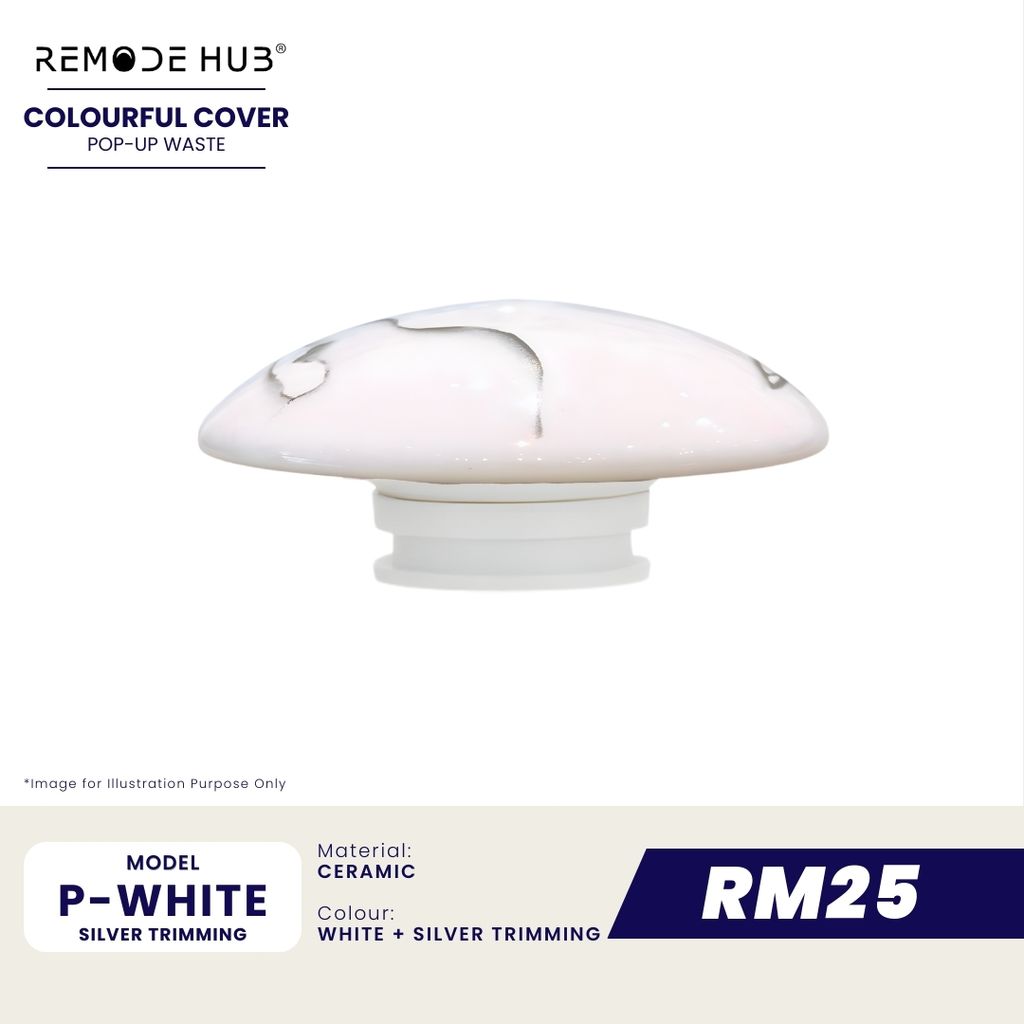 P-WHITE-SILVER TRIMMING