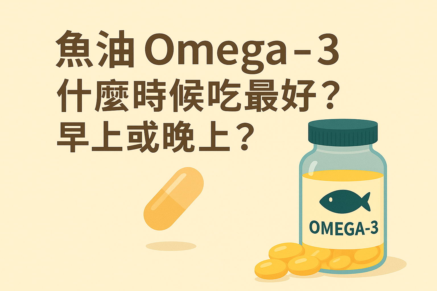 Omega-3魚油什麼時候吃最好？ 早上或晚上？ 5大功效及魚油好處，挑選與推薦指南