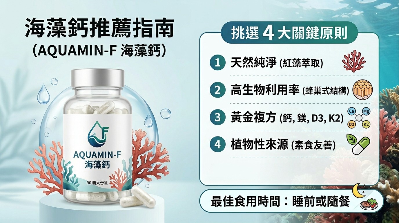 海藻鈣推薦指南｜海藻鈣是什麼？鈣片什麼時間吃？解析挑選原則與補鈣正確吃法