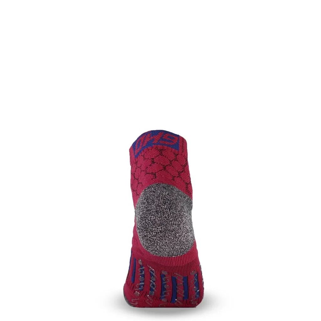 壓力羽球襪石榴紅後側
