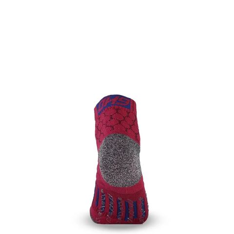 壓力羽球襪石榴紅後側