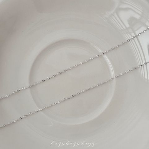 ネックレス・ペンダント LAZY DAWN wave ring chain necklace Silver Wave Chain Necklace – Lazyhazydayz