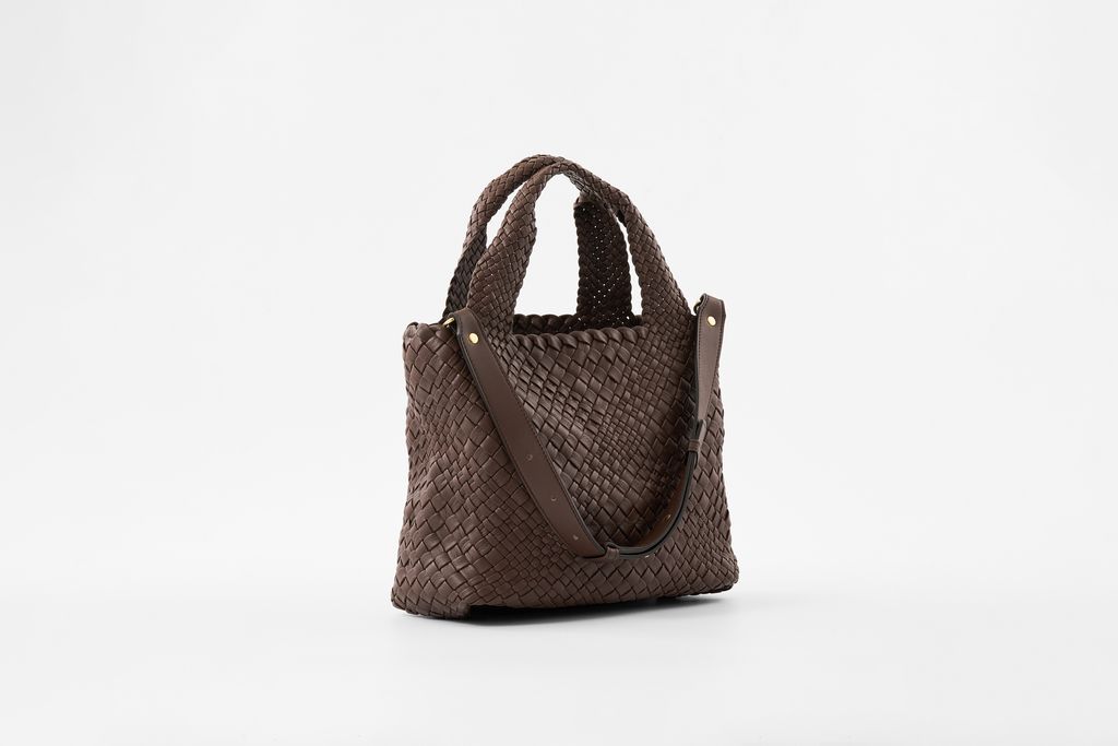 中編織包-巧克力色-3