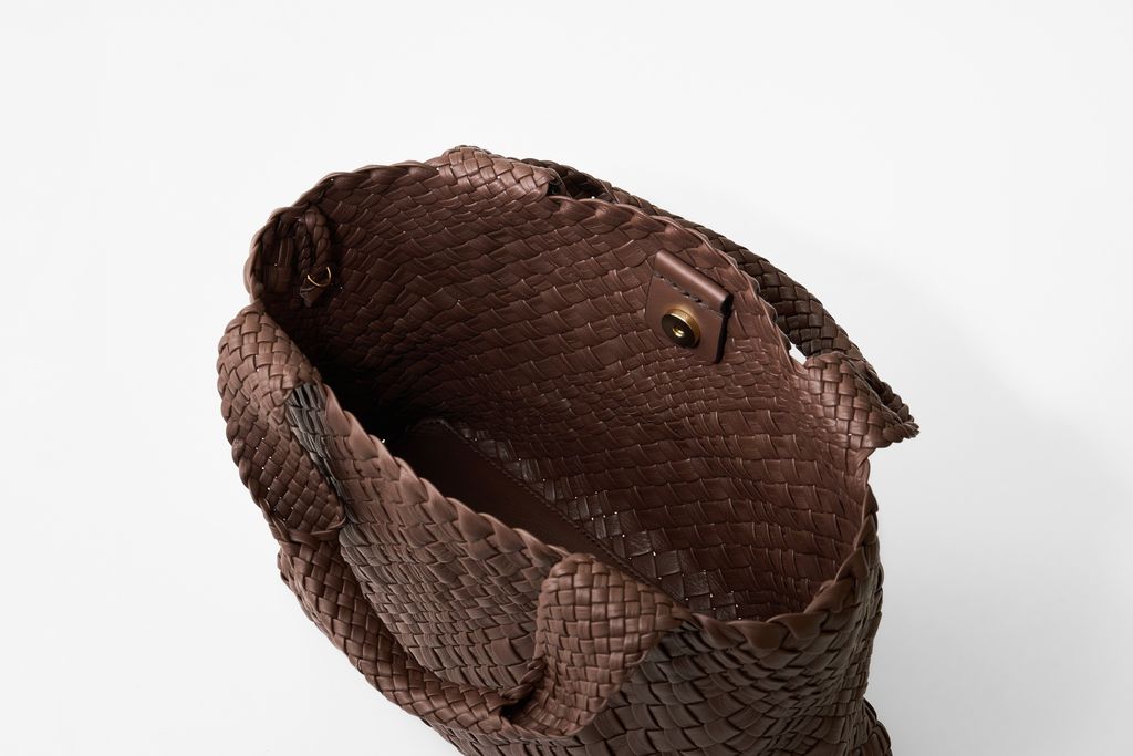 中編織包-巧克力色-9