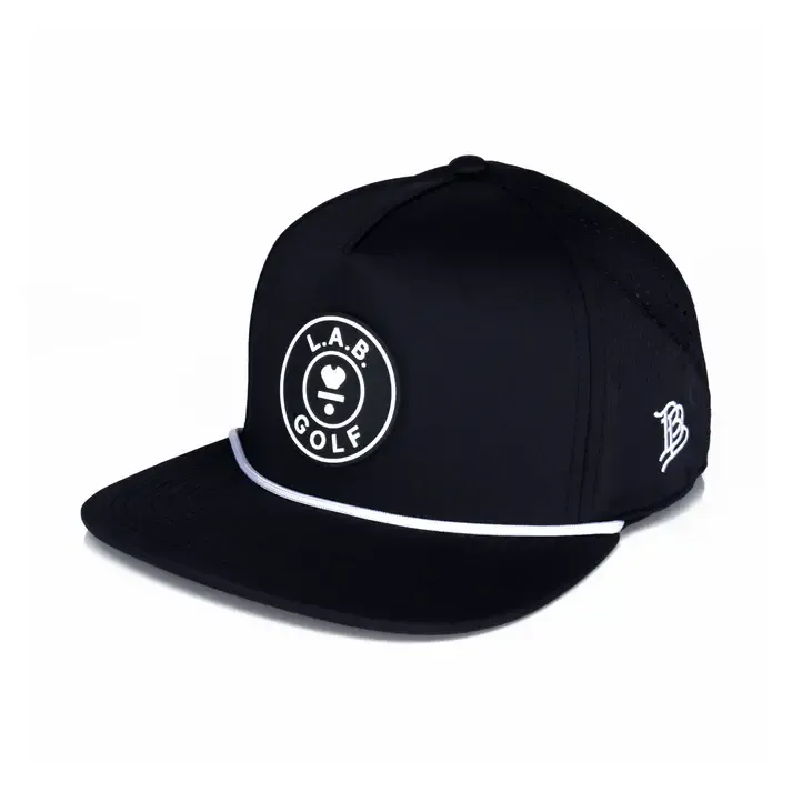 Flat_Brim_5-Panel_Rope_Hat_-_Black_Side3
