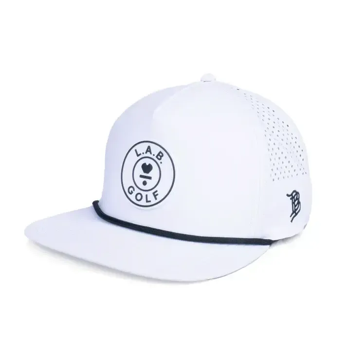 Flat_Brim_5-Panel_Rope_Hat_-_White_Side