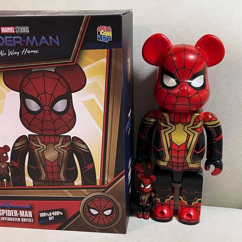 MARVEL - スパイダーマン BE@RBRICK UPGRADED SUIT100%&amp;400% BE@RBRICK SPIDER-MAN UPGRADED SUIT