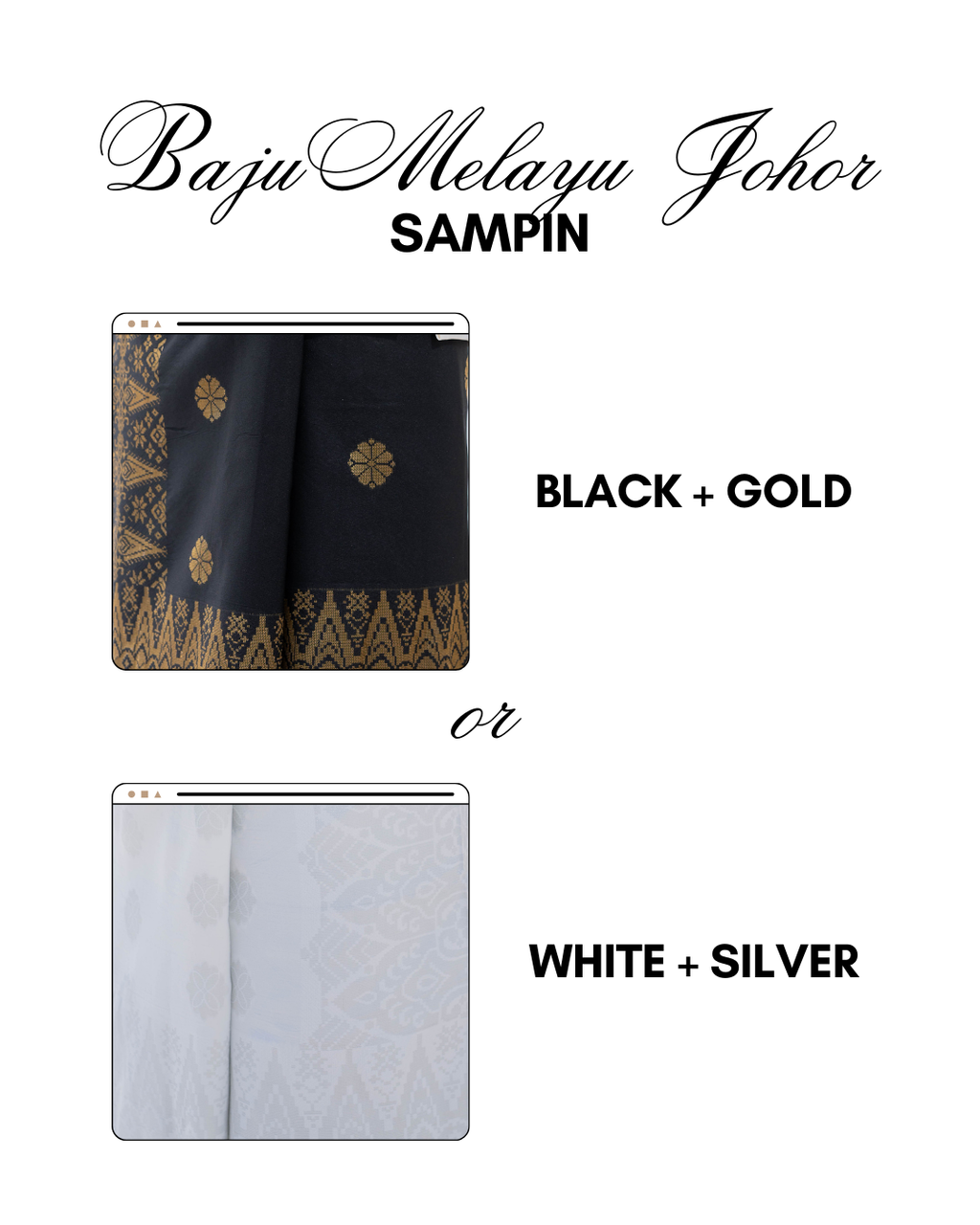 baju melayu johor sampin
