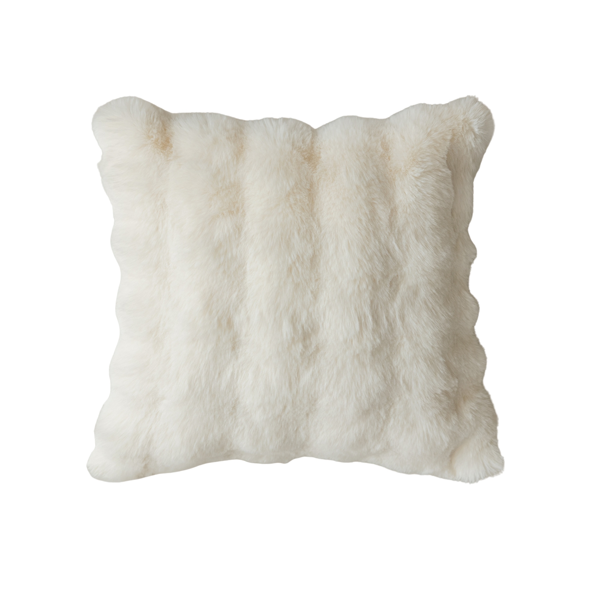 純枕套 - 泡泡毛白