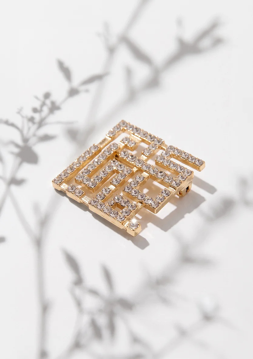 Crystal Monogram Brooch (3)
