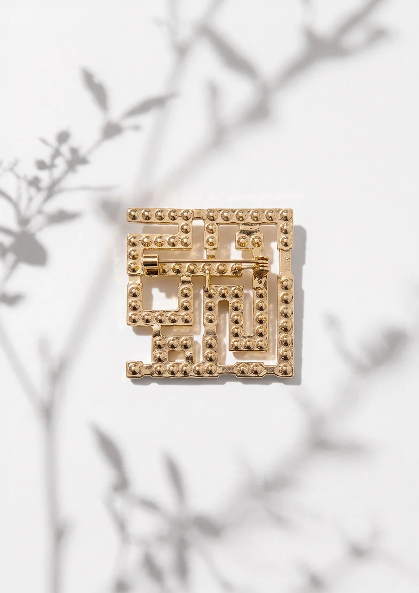 Crystal Monogram Brooch (2)