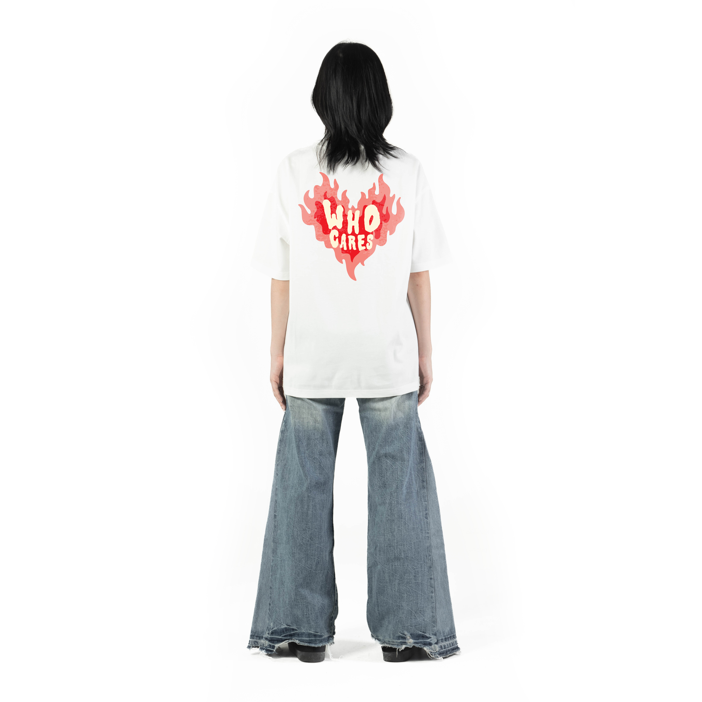 WHOCARES Capsule 02 Print Love White Tee Model (2)