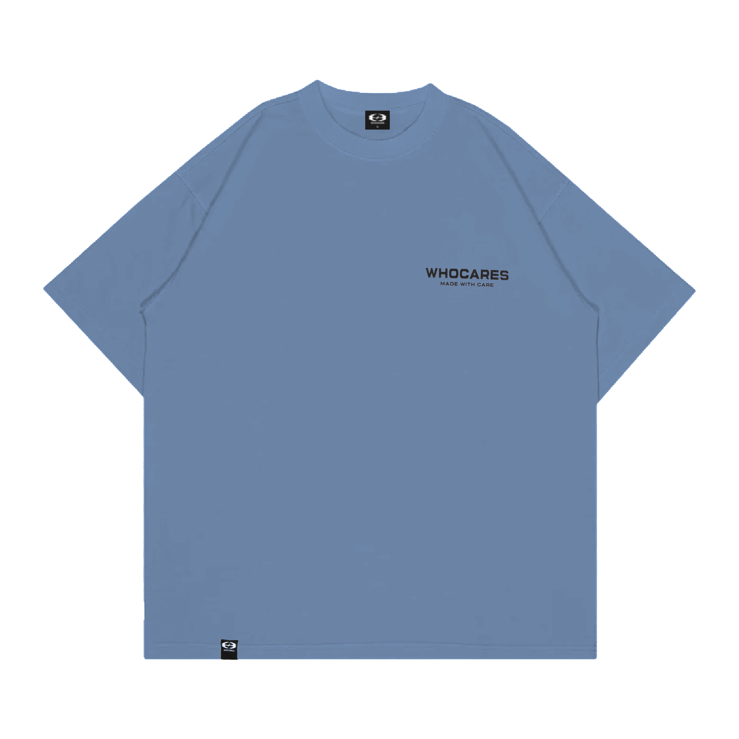 Essential Logo Tee Ash Blue_Front