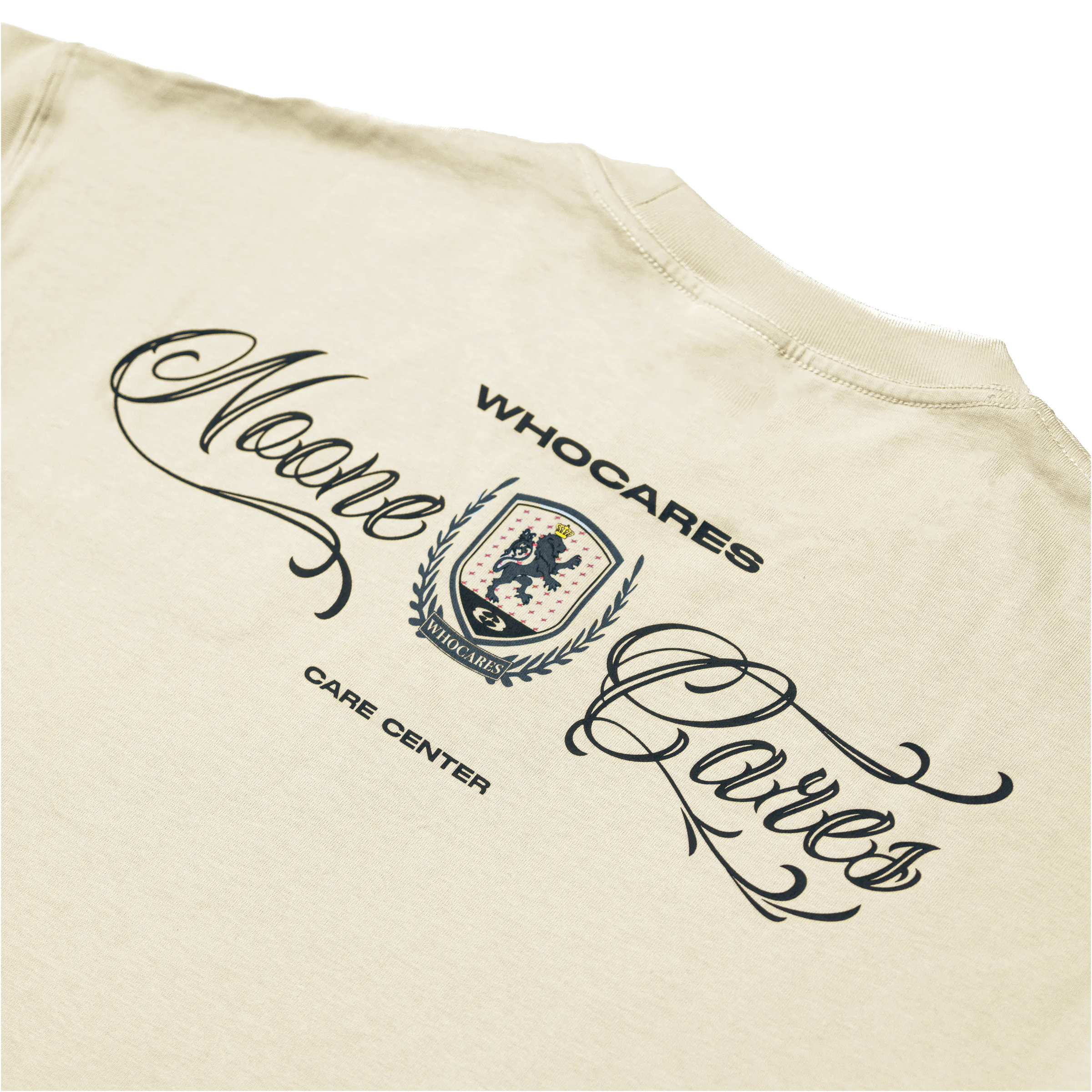 Emblem Club Tee Close up (Beige) Back