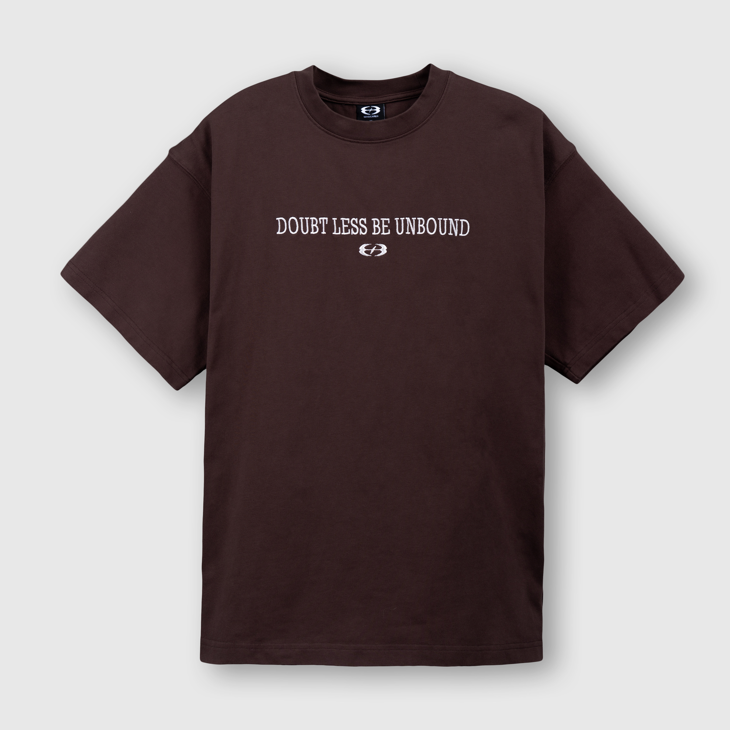 Washed Quote Tee (Brown) Front