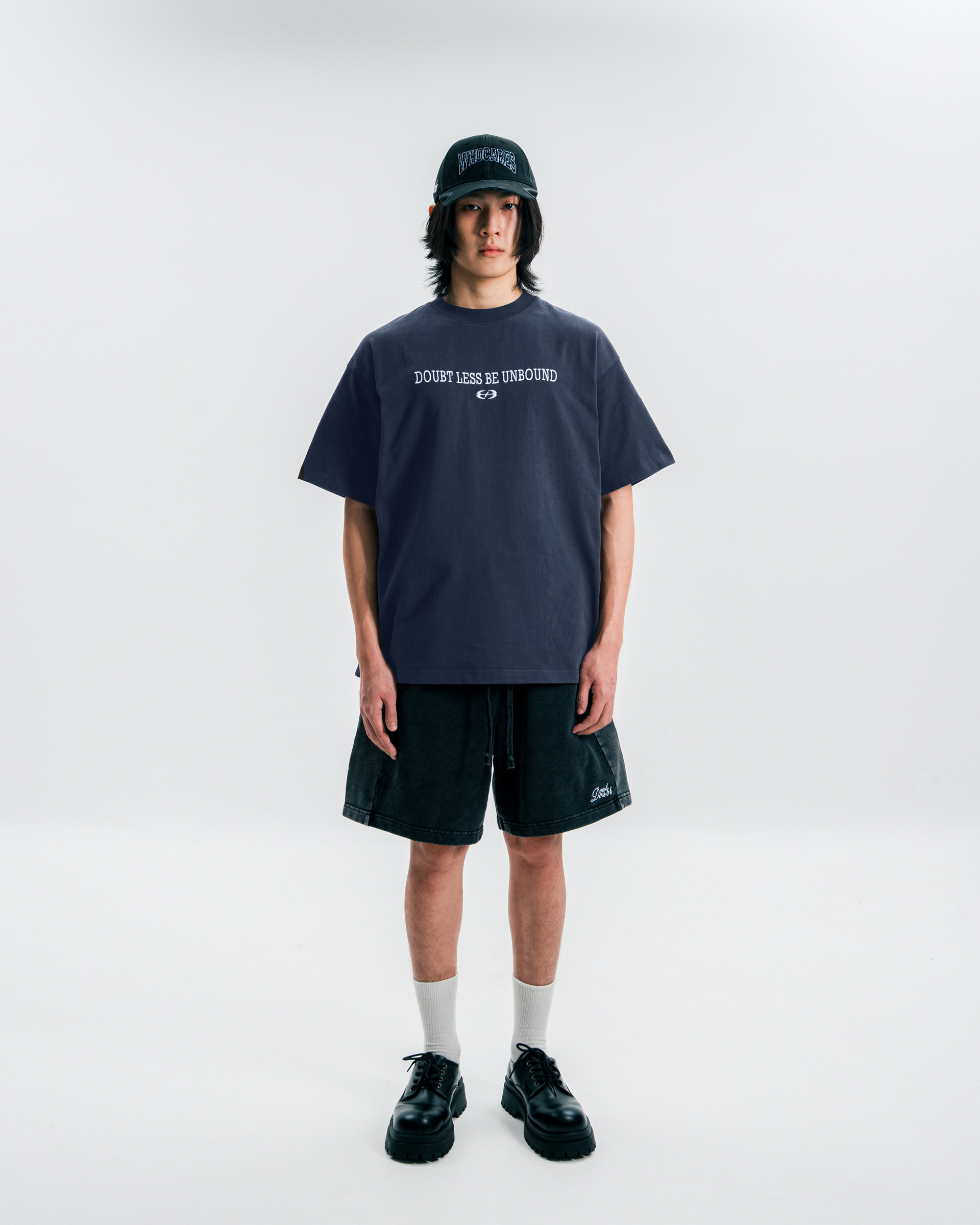  No Doubt Washed Tee (Navy) Front