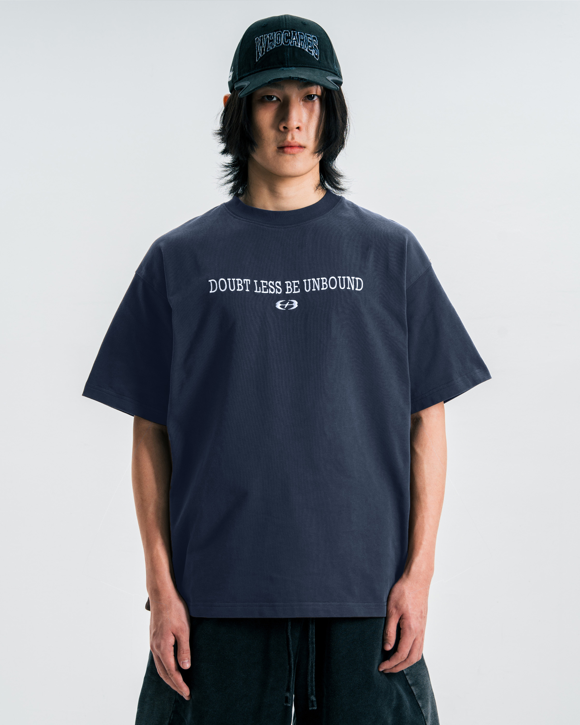  No Doubt Washed Tee (Navy) Close Front