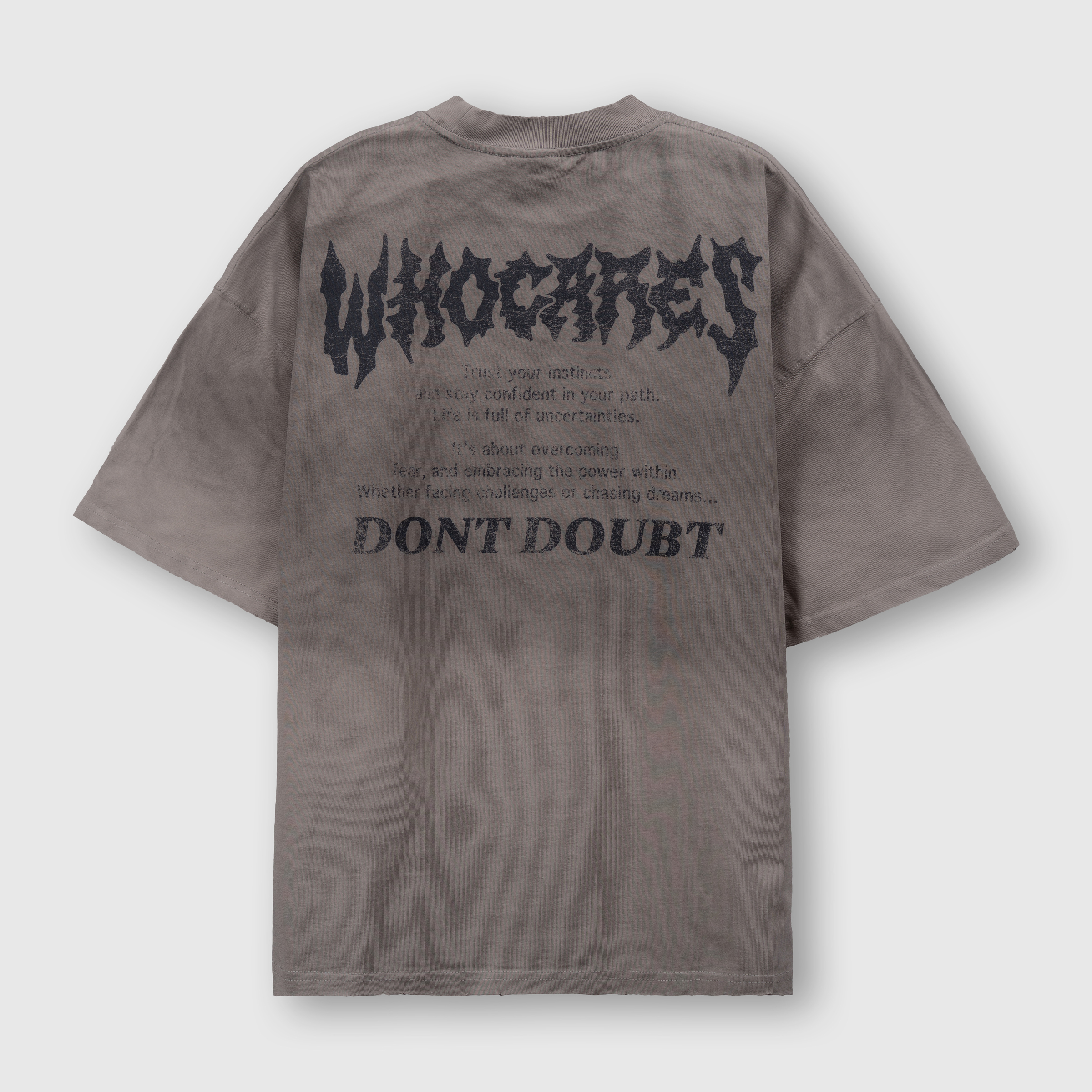No Fear Quote Tee (Brown) Back