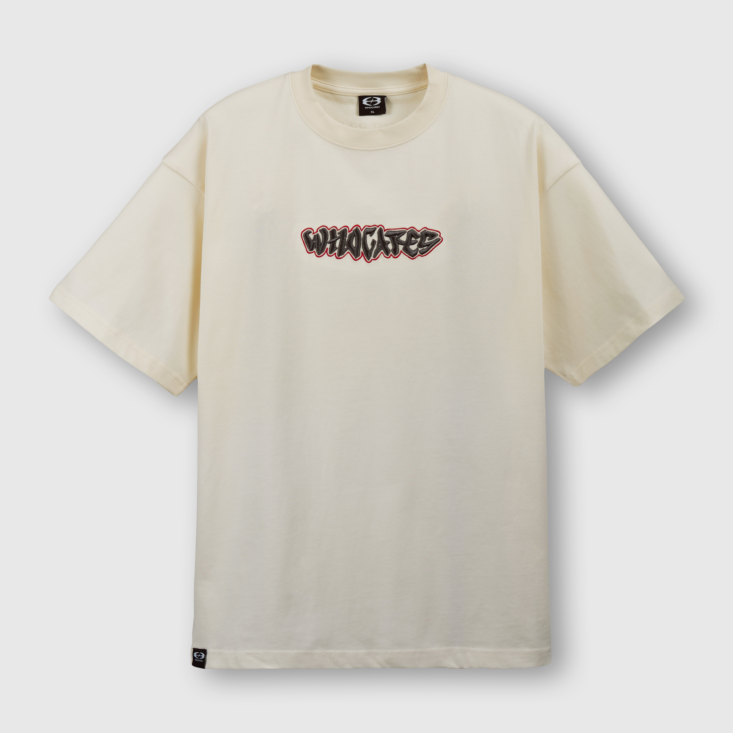 All In Embroidery Tee (Cream) Front